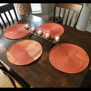 Four Coral Morning Placemats